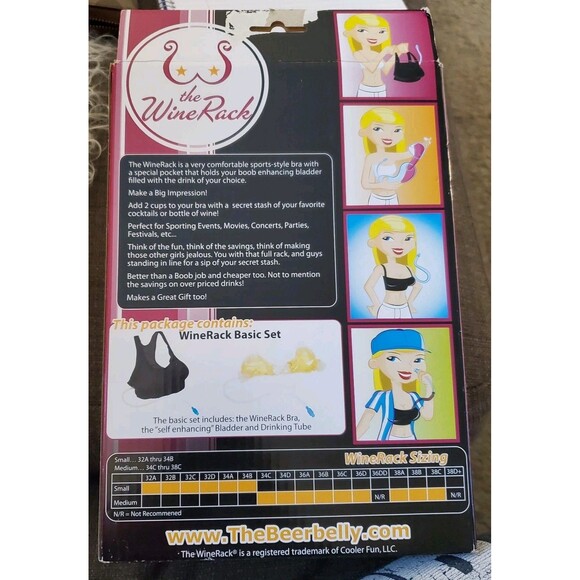 The Wine Rack Sneak It Drink It New In Box Medium 34C-38C NEW - Picture 3 of 4